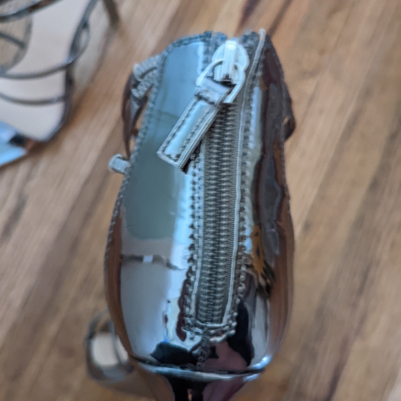 Nordstrom BP. Metallic/silver heels size 8M - Picture 3 of 8